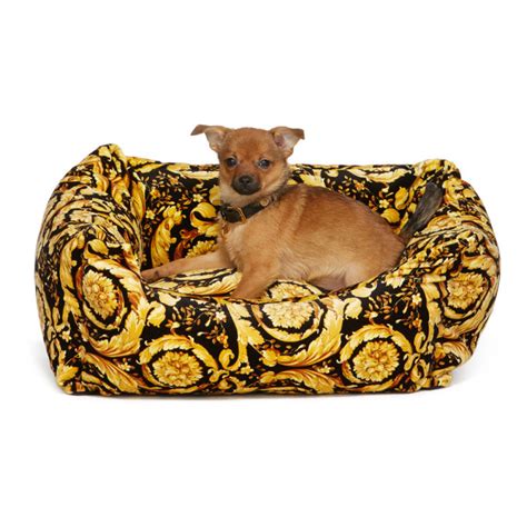 versace cane letto|Black Barocco Dog Bed by Versace .